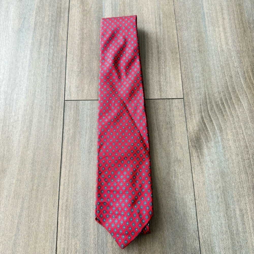 Vintage Christian Dior 100% silk neck tie red